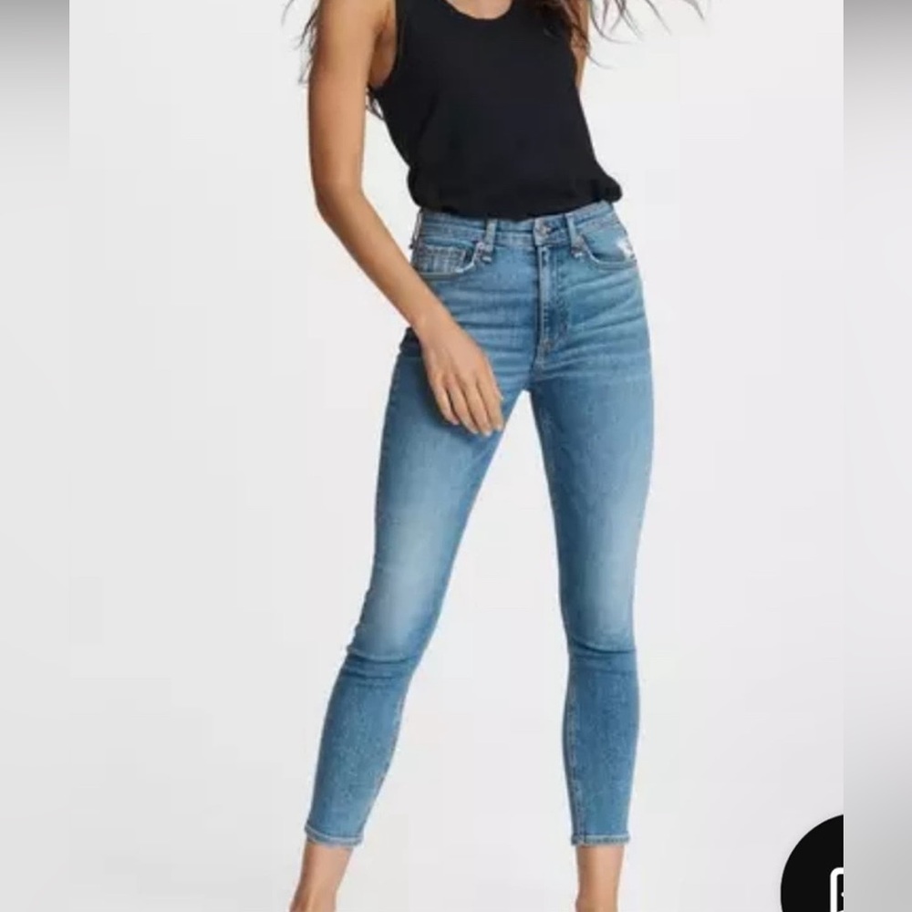 rag & bone high rise ankle skinny jeans